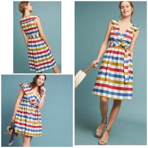 ANTHROPOLOGIE Cricket Club Plaid Midi Dress